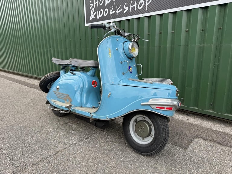 Peugeot S57B Scooter 123cc Blue 1956 Running and Riding Project with V5 