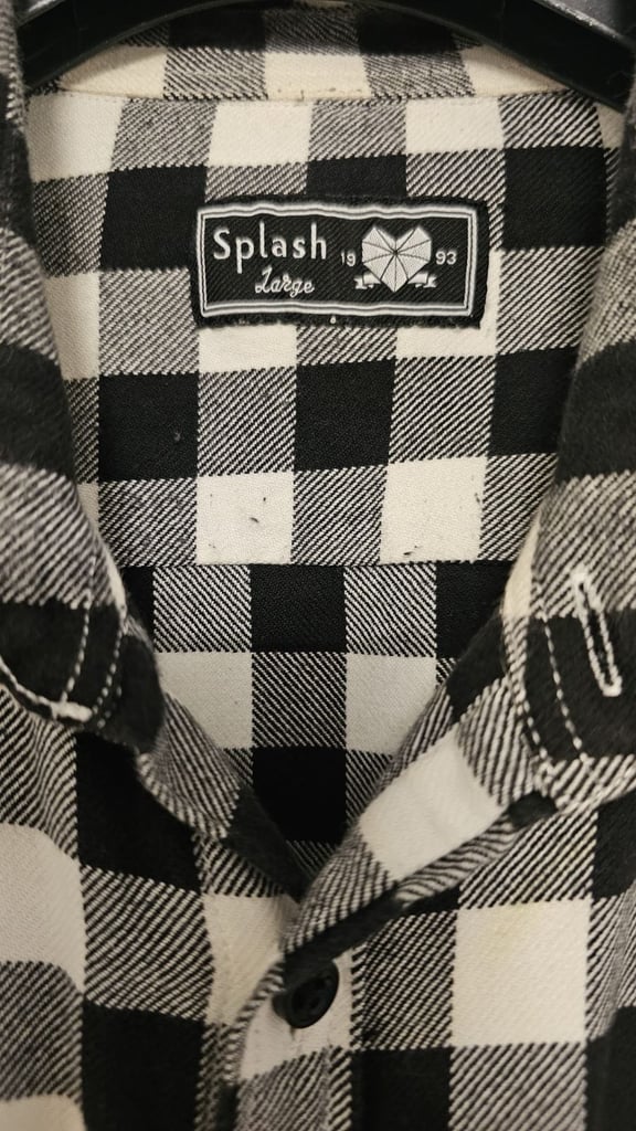 Splash Black and White Check Shirt