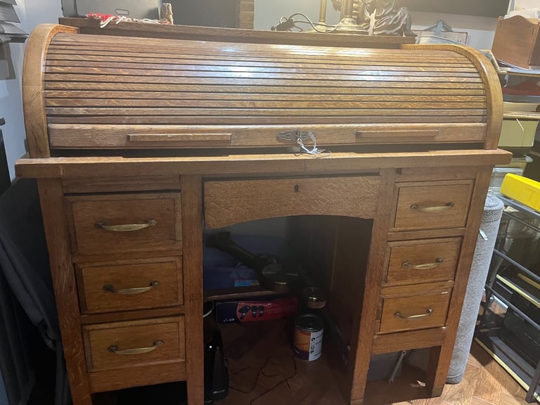 Oak Roll top desk 