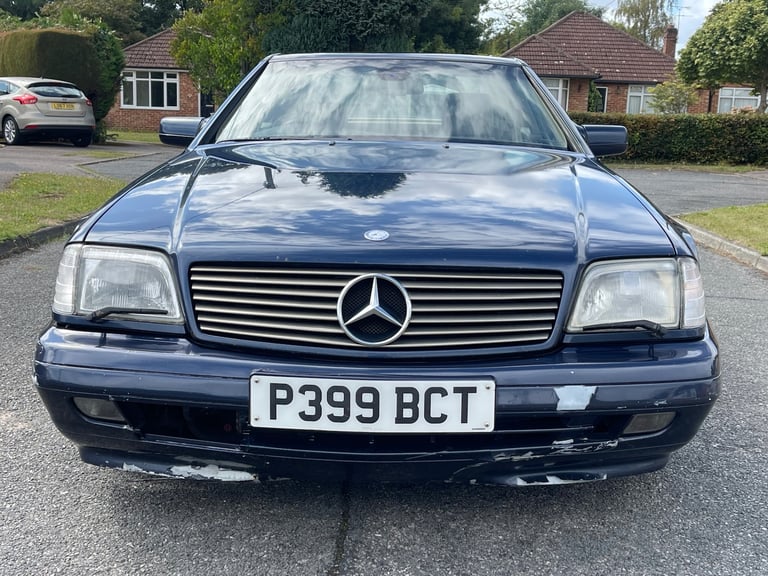 Mercedes SL320 in Blue with Tan Leather Interior Hard Top Included 