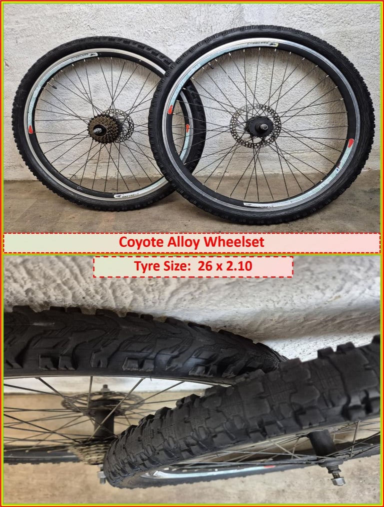 26 inch Bike Wheel Set Double Disc - 7 cog