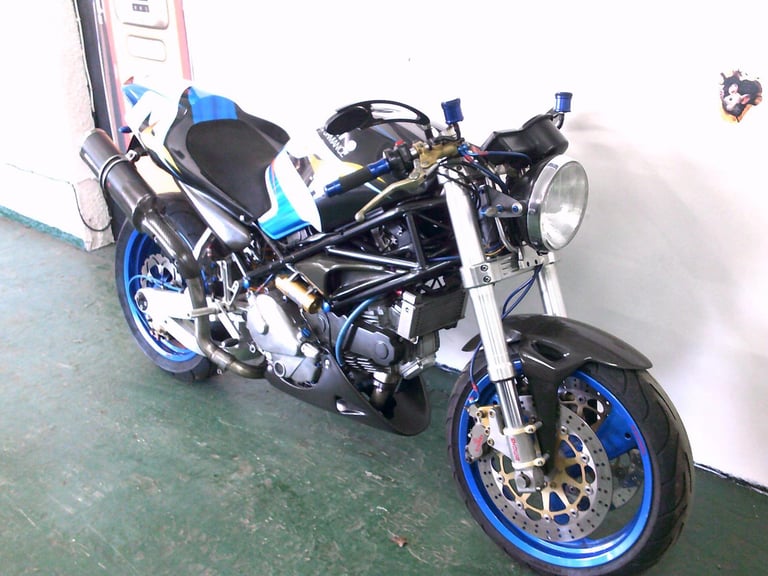 1997 R-reg Ducati 600 Monster streetfighter in multi colours