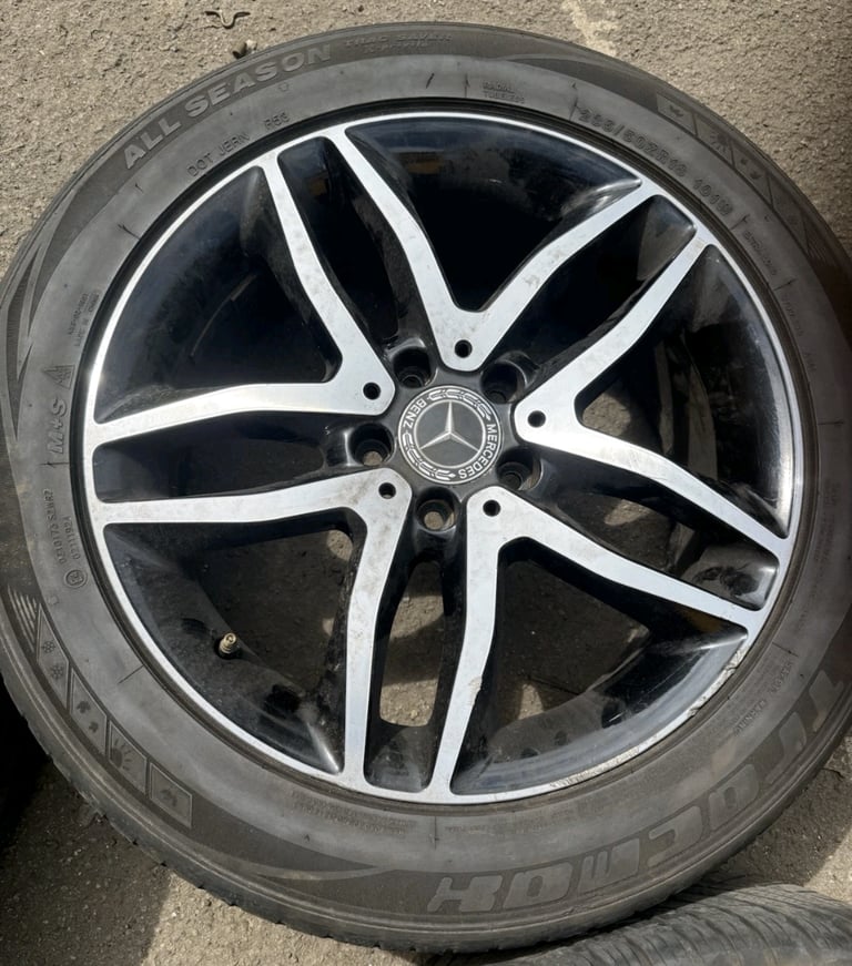 SET OF 4 MERCEDES BENZ ALLOY WHEEL RIM BLACK DIAMOND A1564010100 TYRES RIMS