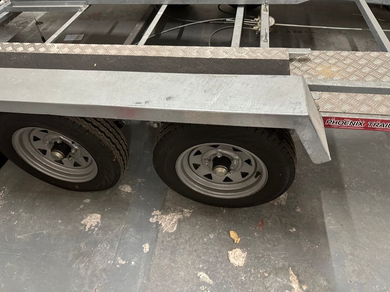 Car  Trailer with ramp twin axle good condition phoenix trailers CAR TRANSPORTER 