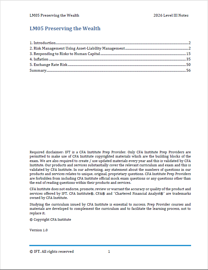 2026 CFA Level 3 Exam Review Study Notes (ALL Pathway) (New!)