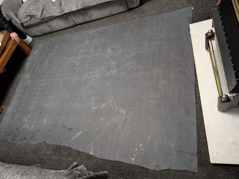 Rubber roof membrane.
