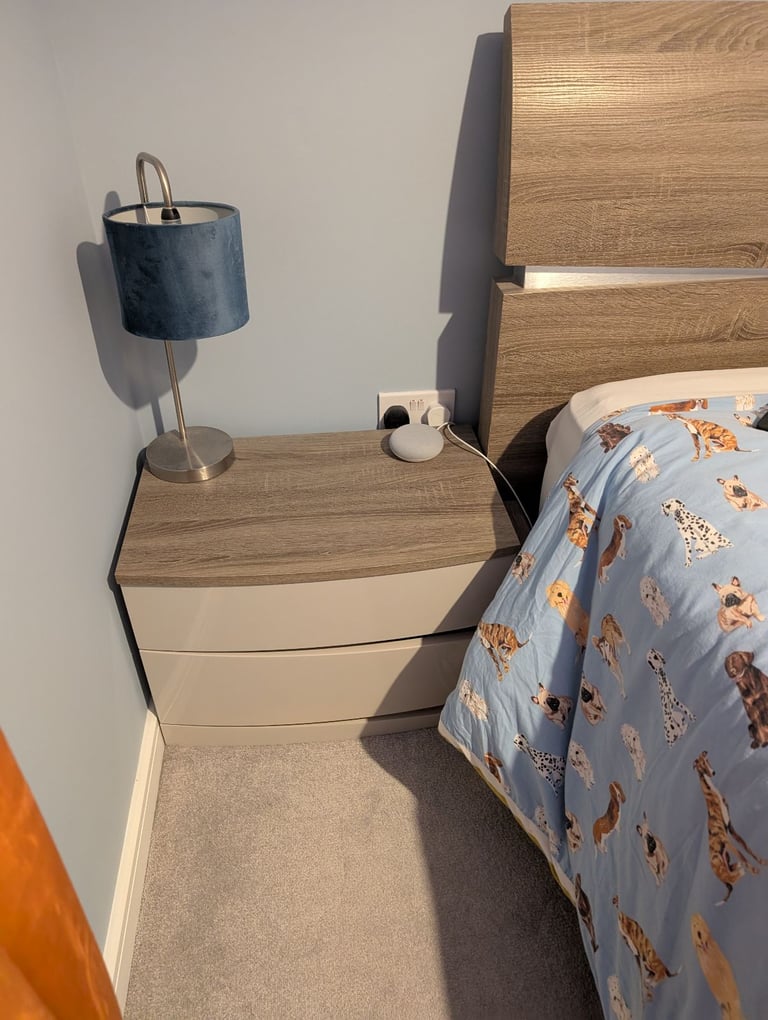 Grey bedside tables X2