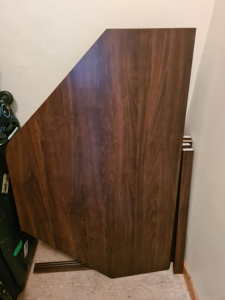 image for Ikea Brusali corner desk....dark brown colour