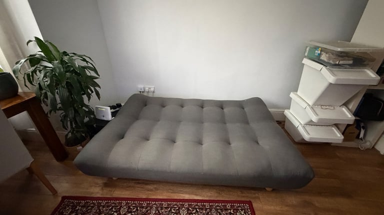 Habitat Kota 3 Seater Fabric Clic Clac Sofa Bed - Charcoal