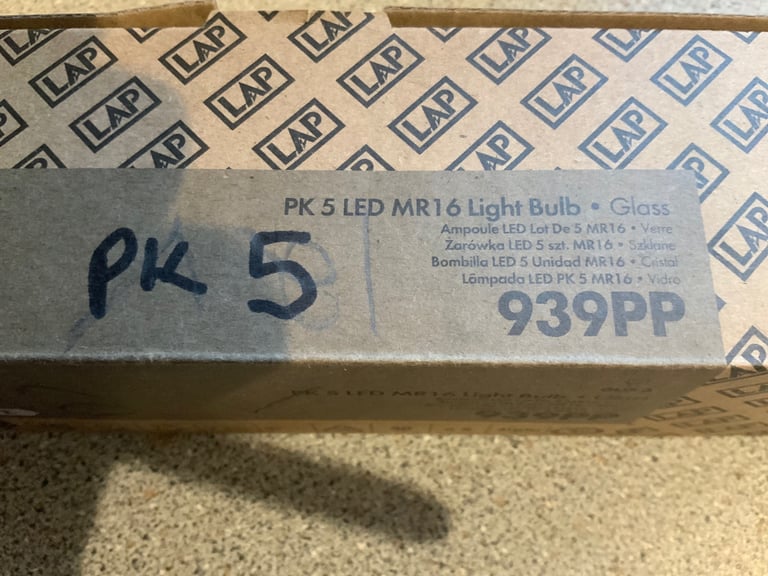 LED new light bulbs - no longer required 32. Also pack of 8 mains voltage Halogen.