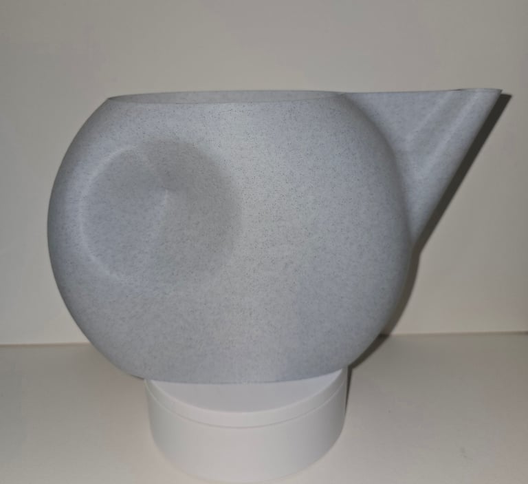 Handcrafted 3D-Printed Marble Effect Plant Pots with Live House Plants