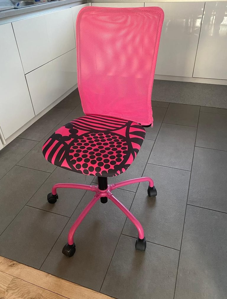 image for IKEA Torbjorn office desk swivel chair - pink