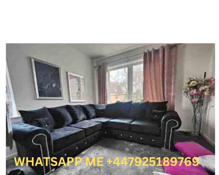 🌹❤Luxuries brand new 3 seater corner sofa 2 seater ashwin velvet sofa