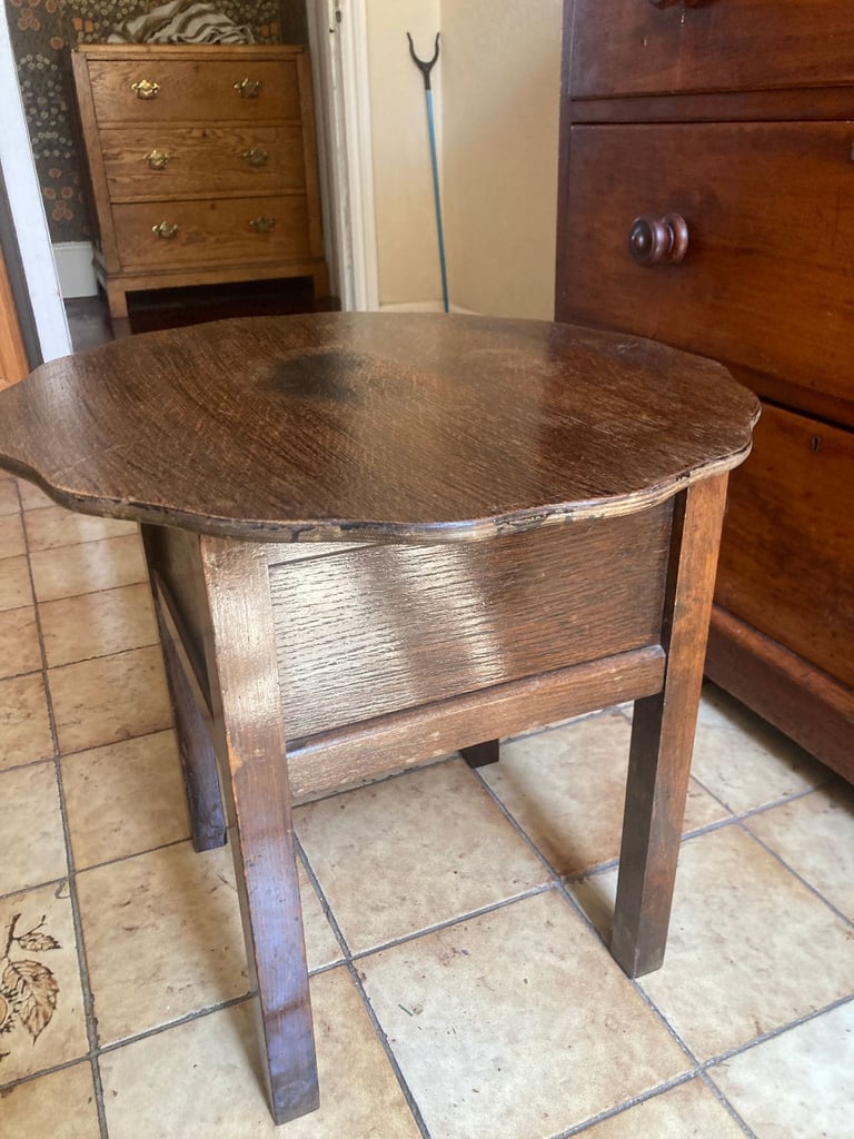 Vintage (antique?) table with hidden compartment 'Reasonable offers accepted'