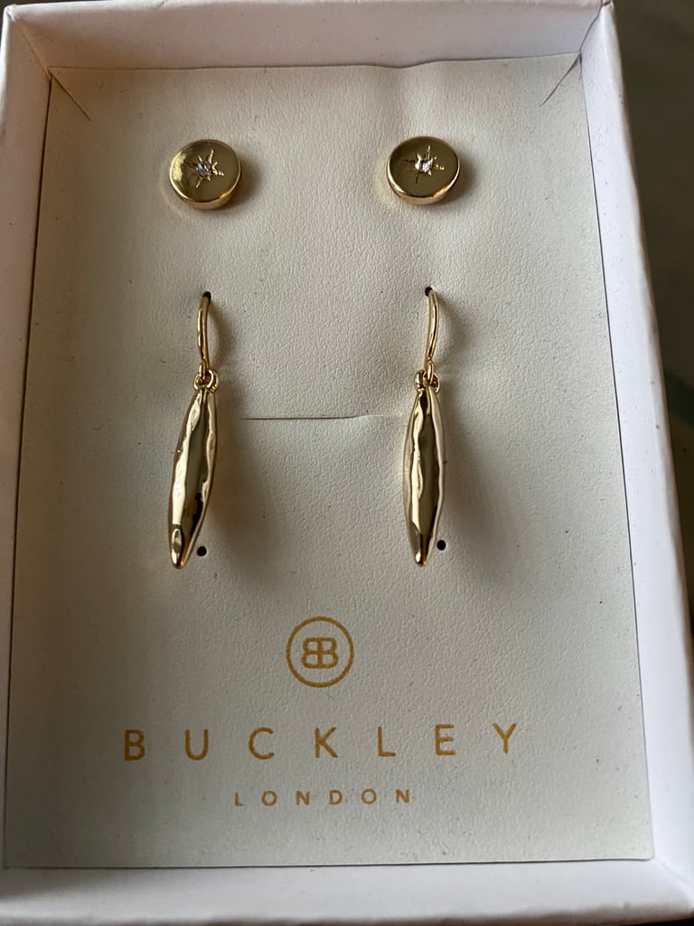 Buckley Gold Eyre Duo Earring Set RRP £35