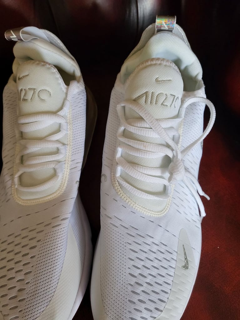 image for Mens White Trainers With Glitter Heels