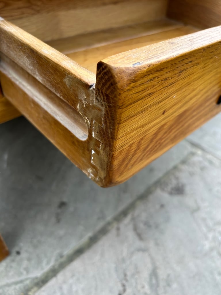Rustic Solid Oak (Double-Sided) Coffee Table - Good Condition 