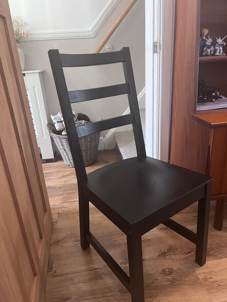 Ikea black chairs x6