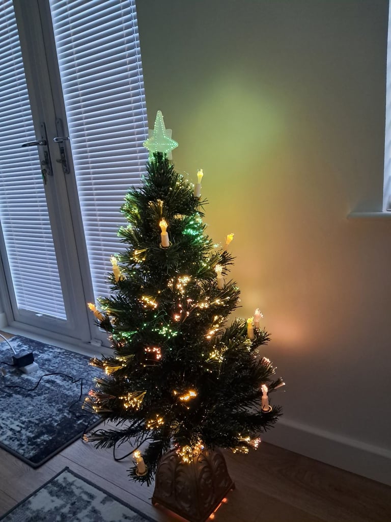 FIBRE OPTIC CANDLE CHRISTMAS TREE 