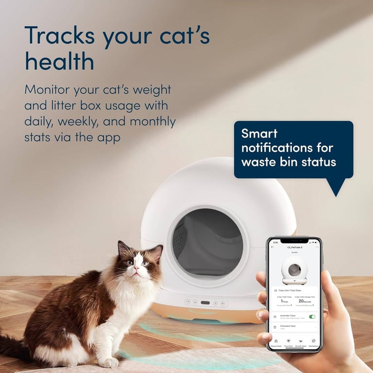 WeeKett Smart Cat Litter Box with App, Large, Self Cleaning. New, never used