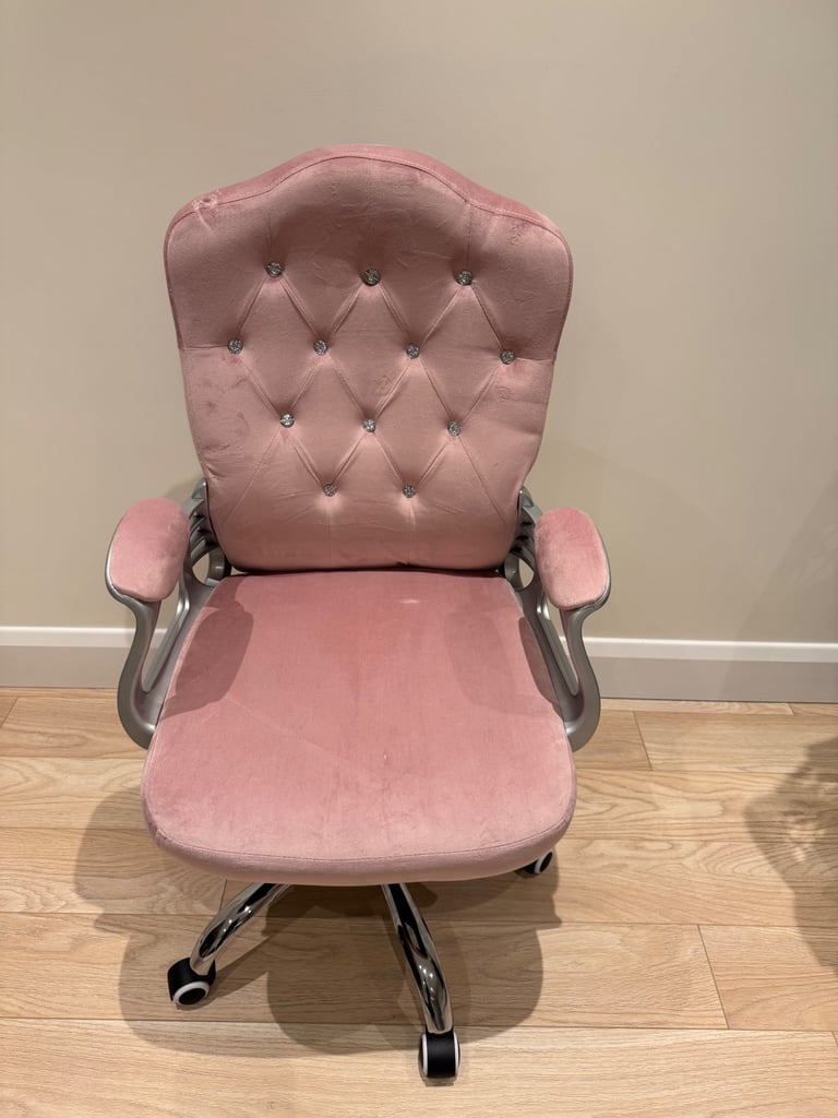 Home Office Chair with Adjustable Height Tilt Function Pink Vinsetto