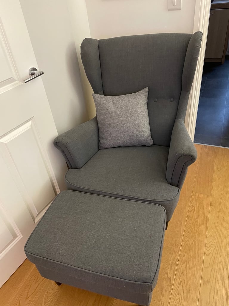 IKEA chair and footstool 