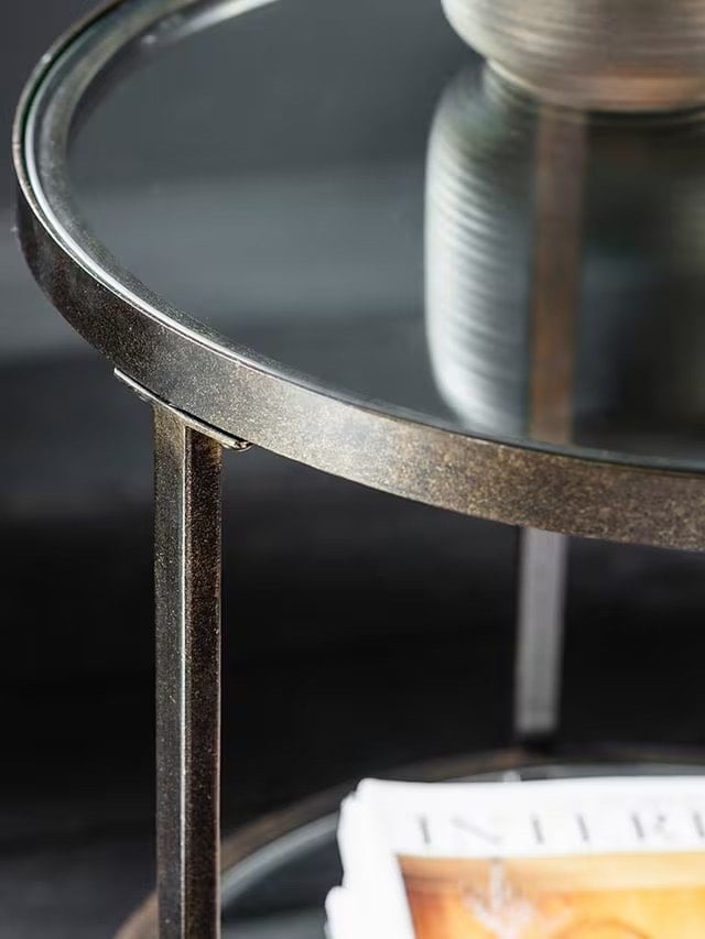 Gallery Direct Siena Side Table in Bronze - Brand New In Box - RRP £139