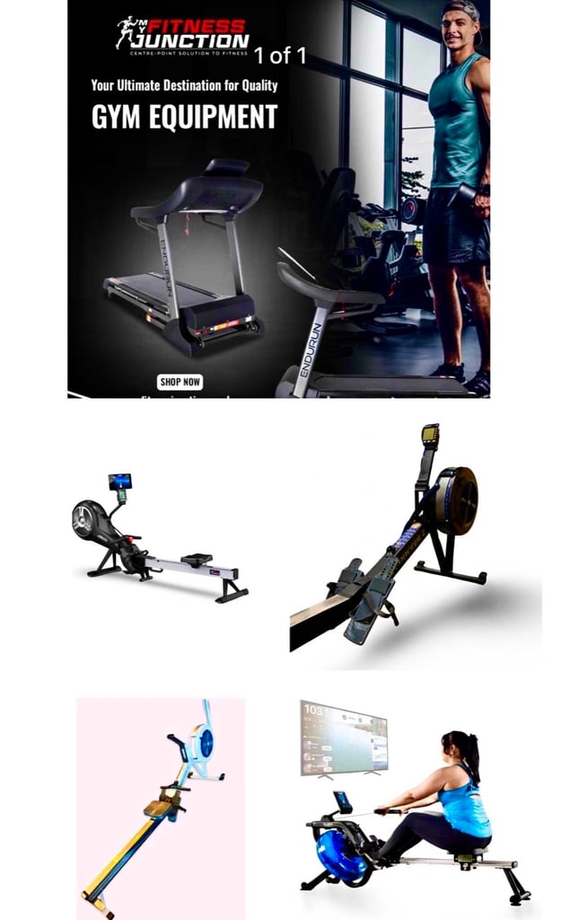 EXERCISE & Gym equipments (TREADMILL Cross Trainers, Bikes, Rowing machines, Dumbbells, sqatrack)