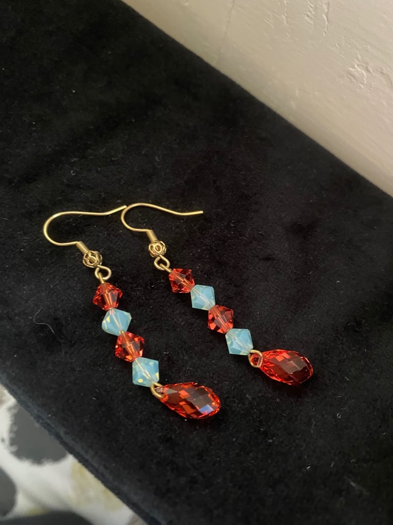 image for Gold crystal earrings