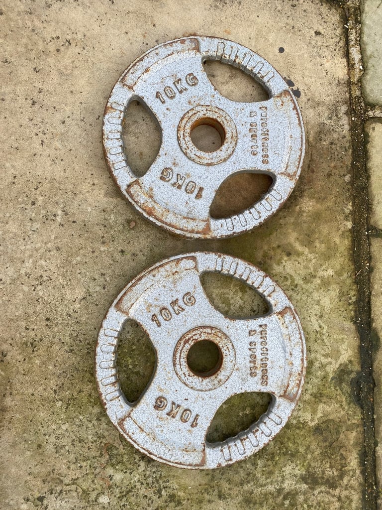 Purefitness & Sports Tri-Grip Weight Plates 2x 10kg