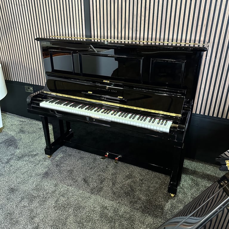 Fully Restored Steinway & Sons Model K Upright Piano Black | Delivery, Stool, Tuning, Warranty