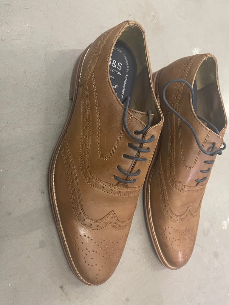 M&S Collection improved Comfort Brown Men’s Lace Up Shoe UK Size 7.5