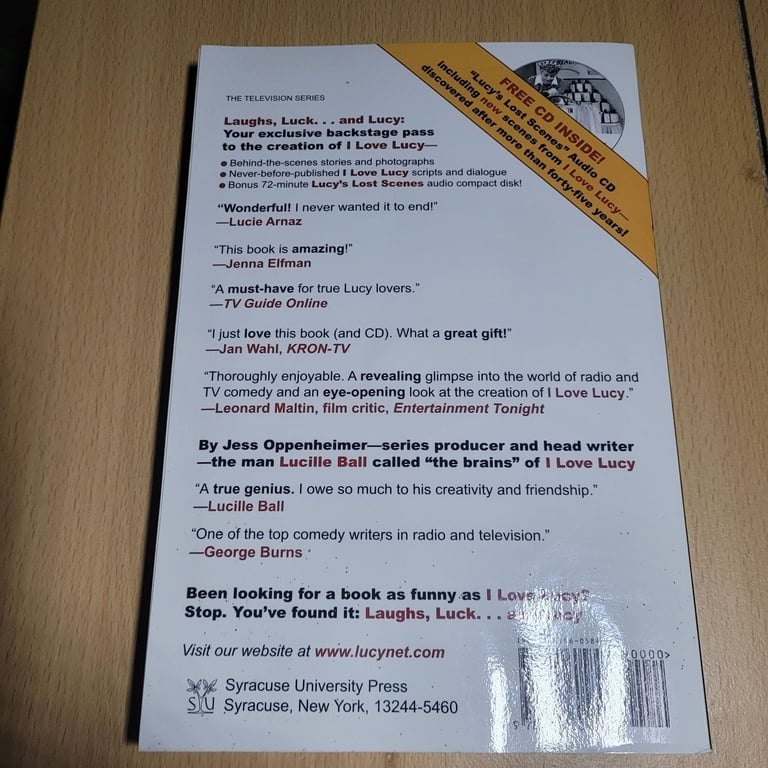 Laughs, Luck...and Lucy: How I Came to Create the Most Popular Sitcom of All Time NeW Condition b5