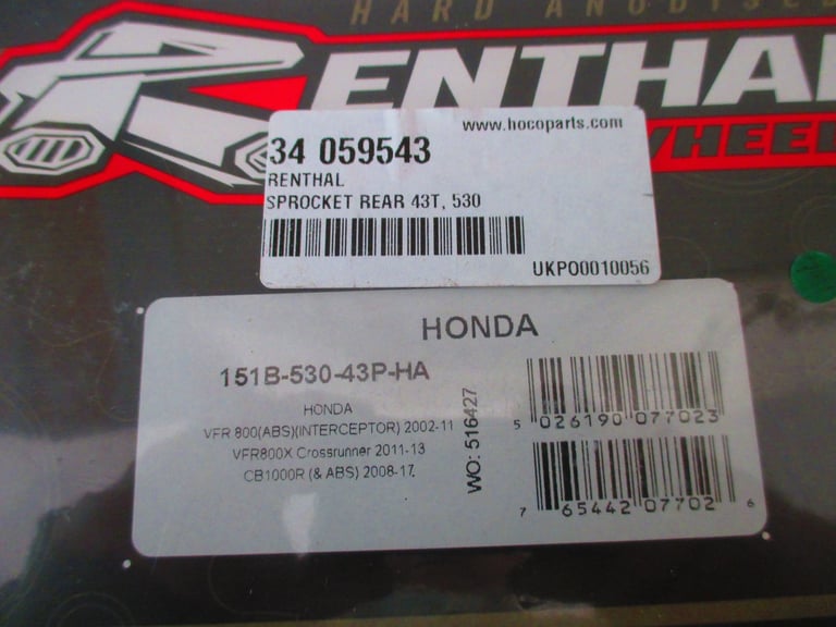 Rethal rear sprocket new. 