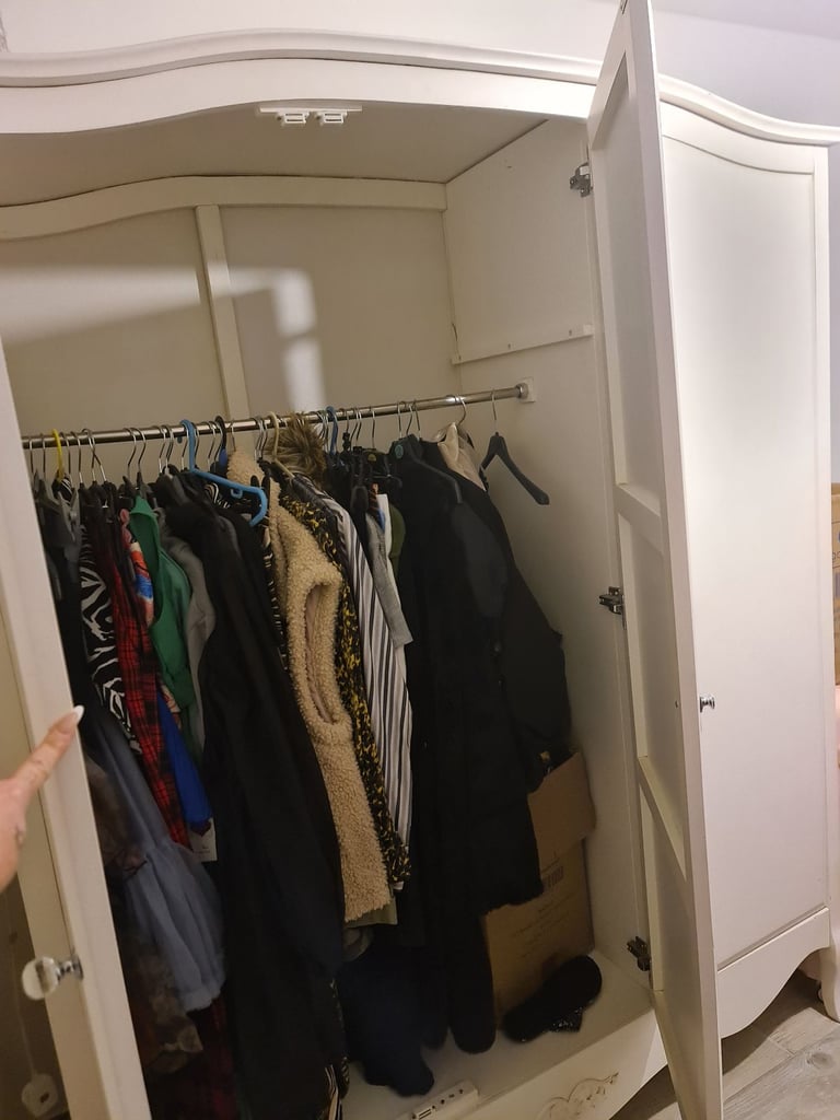 White triple wardrobe 