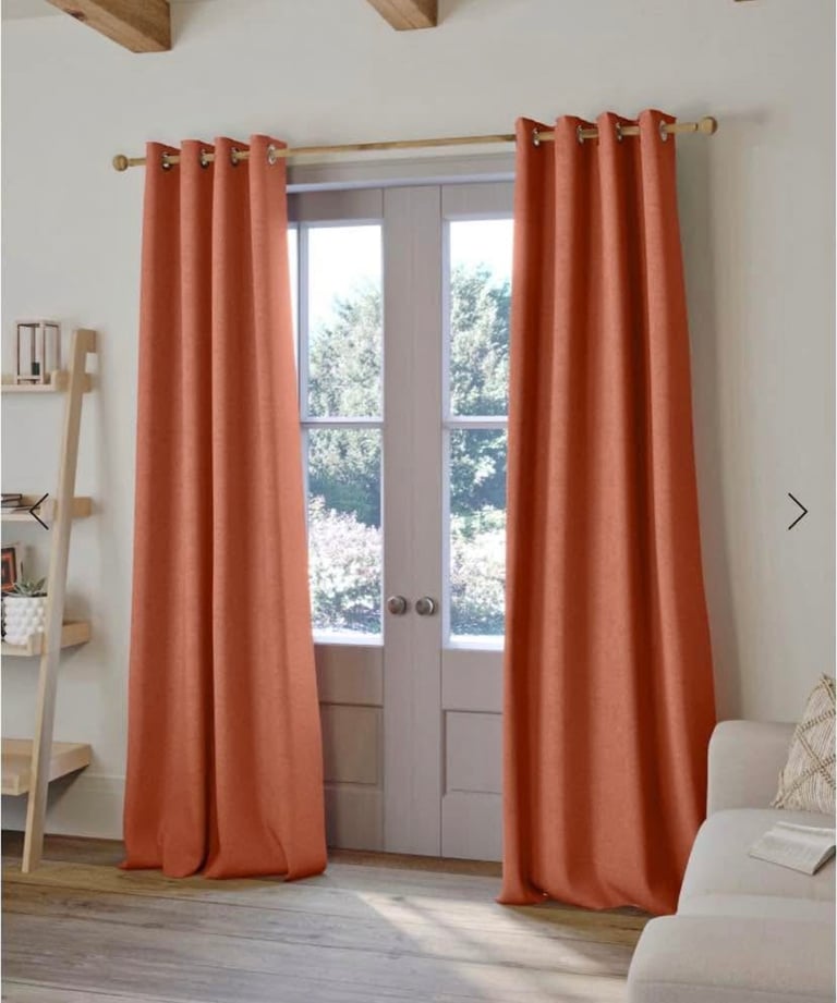 image for M&S blackout thermal curtains + adjustable rods