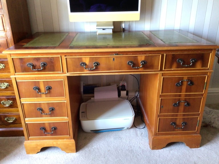 Reproduction Antique Yew desk