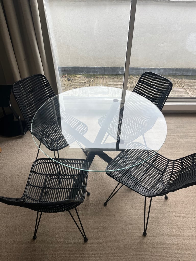 image for Glass Round Dining Table 