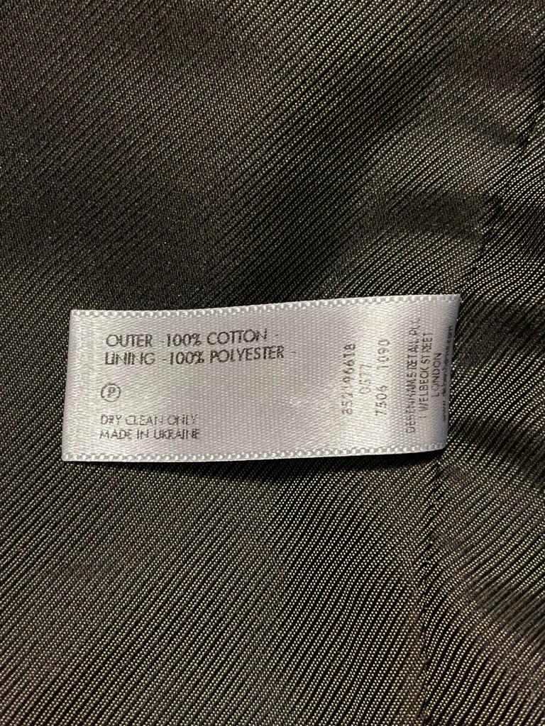 Maine New England black, brushed cotton, zip front, men's medium-sized jacket