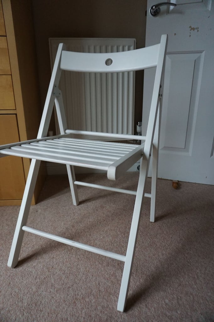 image for IKEA Frosvi white wooden folding chair