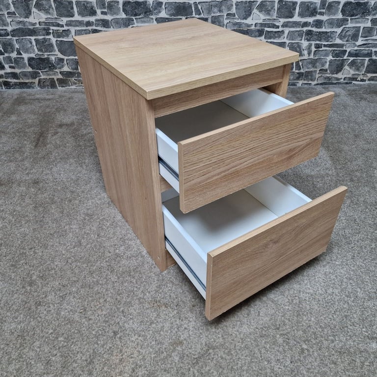 Small Veneer 2-Drawer Cabinet