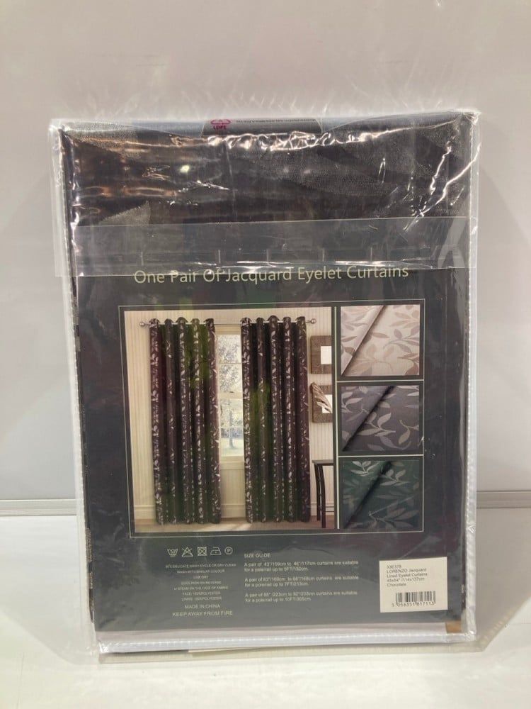 JACQUARD EYELET CURTAINS