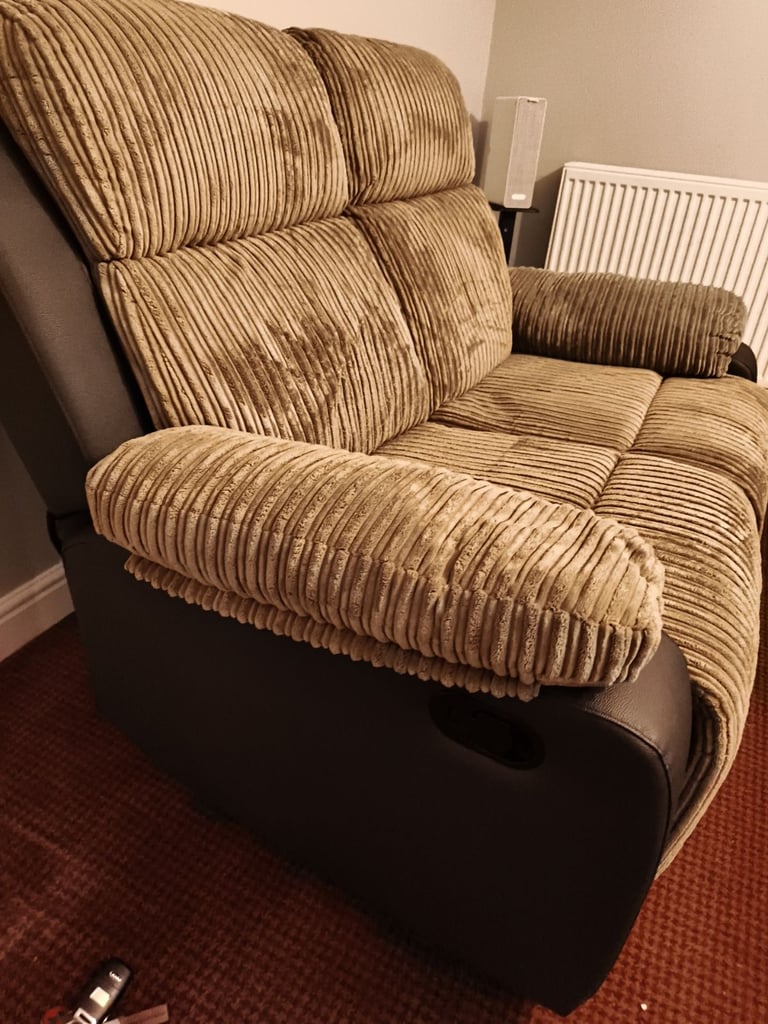 3 and 2 seater natural coloured Argos sofas
