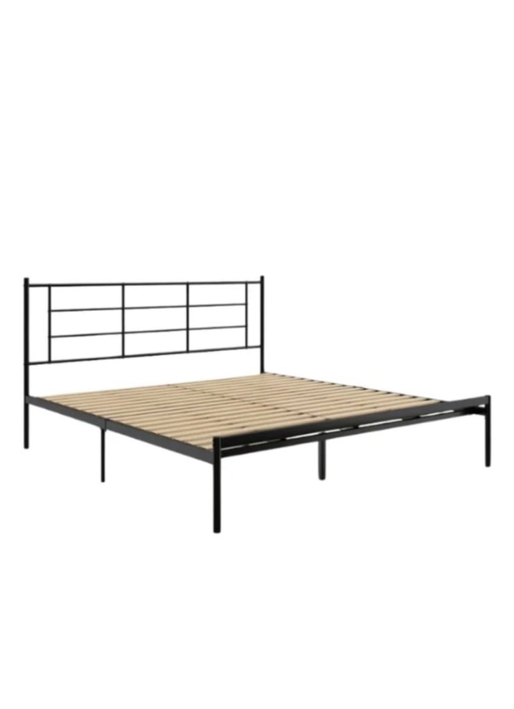Emma double black metal bed frame 