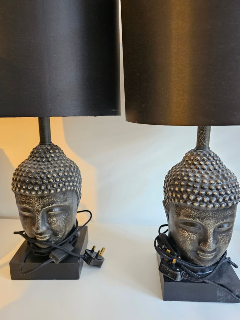 image for Buddha Table Lamps x2