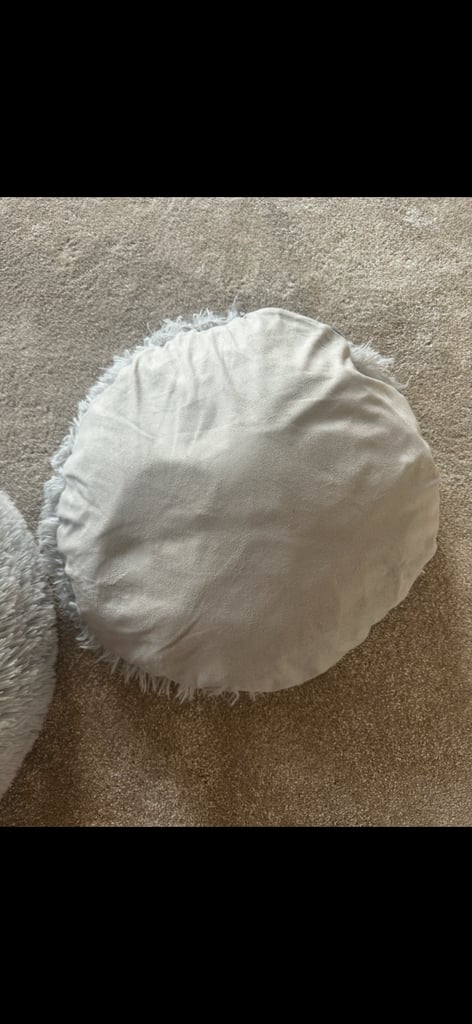 Small grey fluffy dog or cat bed pets at home
