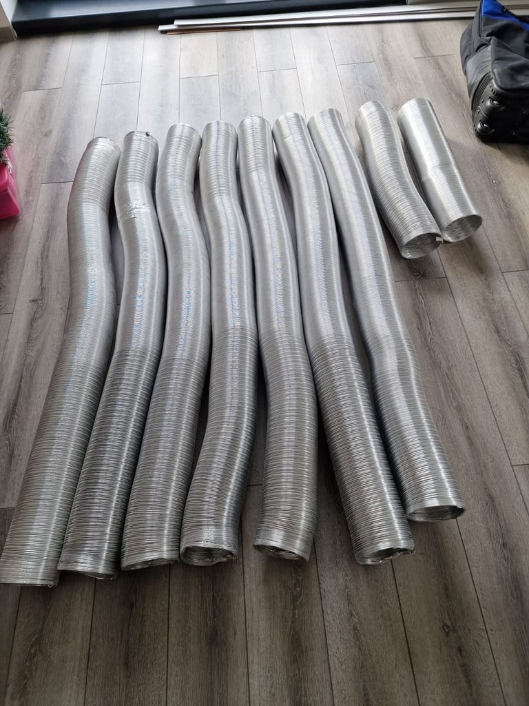 image for 125mm Flexible Ducting Aluminium Pipe Tube Aircon Duct Hose Ventilation Flex Exhaust Pipe