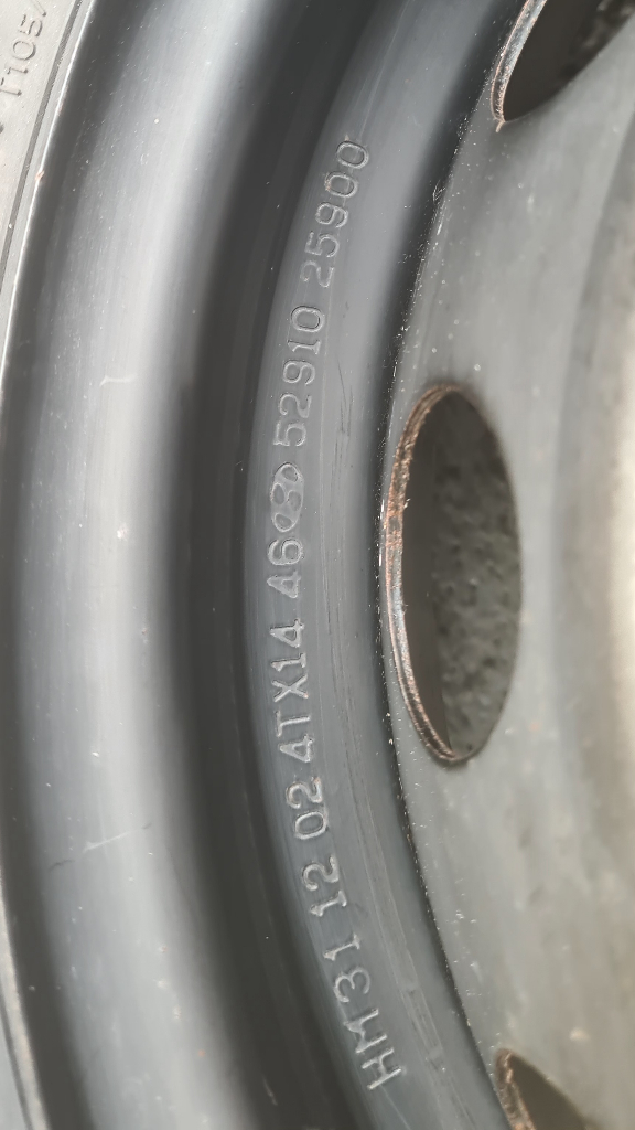 Space saver wheel Kia picanto, hyundai i10