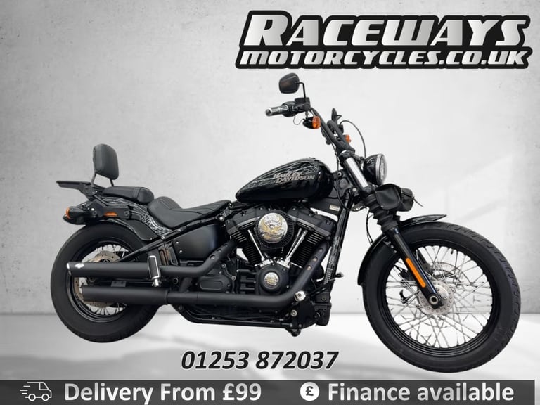 HARLEY-DAVIDSON FXBB STREET BOB 2018 18 REG 8,460 MILES BLACK USED MOTORCYCLE