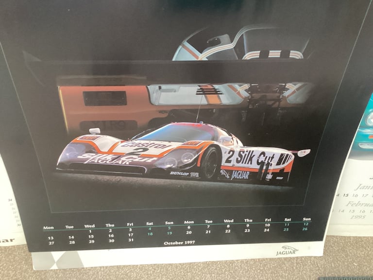 Choice of 6 Vintage Jaguar/Daimler Calendars,1992,1993,1995,1996,1997,1998.